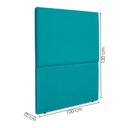 Ver imagem 3 de Cabeceira Solteiro 100 Cm com Frame Luna Suede Azul Turquesa Artte