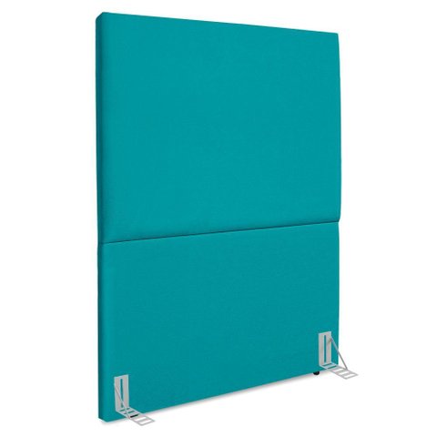 Cabeceira Solteiro 100 Cm com Frame Luna Suede Azul Turquesa Artte