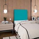 Ver mais imagens de Cabeceira Solteiro 100 Cm com Frame Luna Suede Azul Turquesa Artte