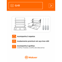 Ver imagem 4 de Kit Churrasqueira Gourmet Preta 1 Duto sem Vidro 3151 PP