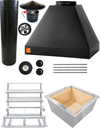 Ver imagem 1 de Kit Churrasqueira Gourmet Preta 1 Duto sem Vidro 3151 PP