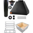 Ver imagem 1 de Kit Churrasqueira Gourmet Preta 1 Duto sem Vidro 3151 PP