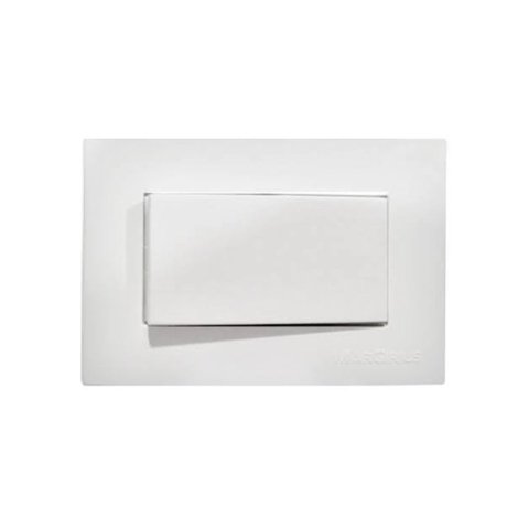 Mini Espelho Interruptor Simples Margirius Para Móveis Mesas - Branco