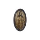 Ver imagem 2 de Quadro Sagrado Coração de Jesus Entalhado em Madeira