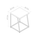 Ver imagem 5 de Mesa de Reunião Industrial com 4 Banquetas Baixas - Preto/Carvalho