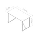 Ver imagem 6 de Mesa de Reunião Industrial com 4 Banquetas Baixas - Preto/Carvalho