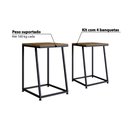 Ver imagem 4 de Mesa de Reunião Industrial com 4 Banquetas Baixas - Preto/Carvalho