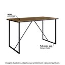 Ver imagem 2 de Mesa de Reunião Industrial com 4 Banquetas Baixas - Preto/Carvalho