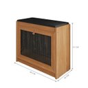 Ver imagem 4 de Banco Sapateira Plenitude Madeira Corino Preto