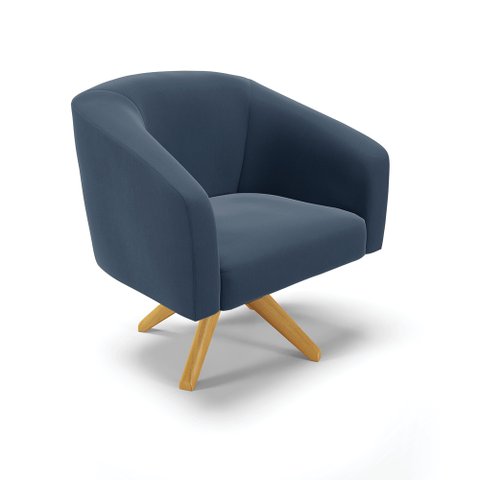 Cadeira Sala de Jantar Giratória Ma30 Stella Suede D03 - D’Rossi