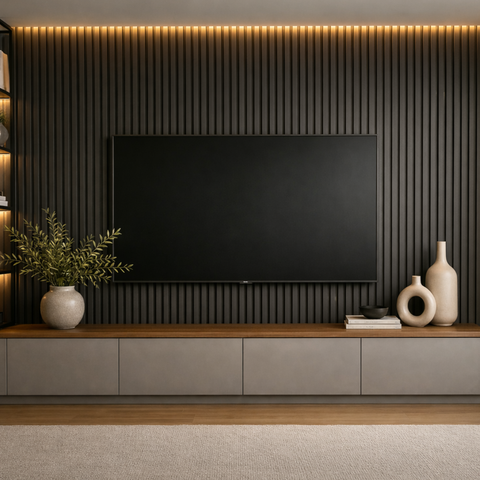 Kit 15 Placas Painel Ripado 3D 20x3m Decorativo