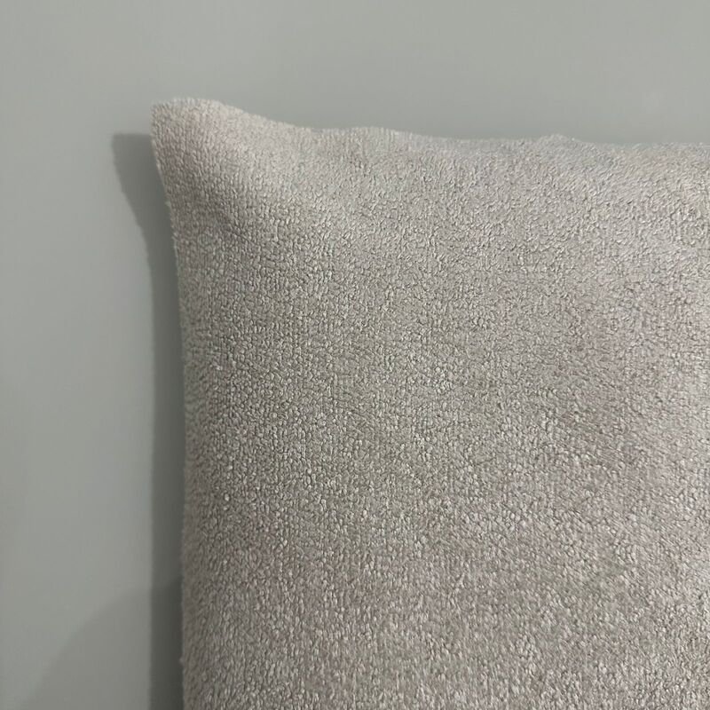 Cabeceira Pétala 120cm para Cama de Solteiro:bouclé Bege