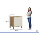 Ver imagem 3 de Balcão Cozinha Bless 2 Portas 80cm Jequitiba/Off White Linea