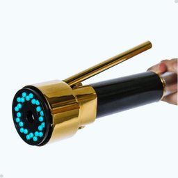 Torneira Gourmet Vip Monocomando Misturador Spray Preto com Dourado/gold - 9
