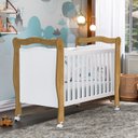 Ver imagem 4 de Berço Mini Cama Grade Móvel Alvin New Marrom/Nature/Branco