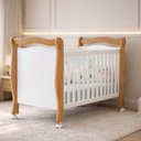 Ver imagem 1 de Berço Mini Cama Grade Móvel Alvin New Marrom/Nature/Branco