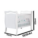 Ver imagem 3 de Berço Mini Cama Grade Móvel Alvin New Marrom/Nature/Branco