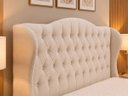 Ver imagem 3 de Cabeceira Orquídea Estofada Casal Queen Size 158 Suede Off White