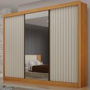 Ver imagem 2 de Guarda Roupa São Paulo Ripado Cinamomo Off White 3 Portas 6 Gavetas Leifer Móveis