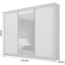 Ver imagem 3 de Guarda Roupa São Paulo Ripado Cinamomo Off White 3 Portas 6 Gavetas Leifer Móveis