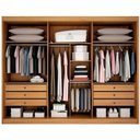 Ver imagem 4 de Guarda Roupa São Paulo Ripado Cinamomo Off White 3 Portas 6 Gavetas Leifer Móveis