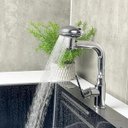 Ver imagem 7 de Torneira Monocomando Cozinha Misturador Agua Fria Quente Quatro Jatos Rotaçao 360 Graus Mesa Bancada