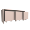 Mesa Organizadora de Brinquedos com 3 Baús 100% Mdf Plancasa Sal Rosa - 5