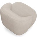 Ver imagem 7 de Poltrona Decorativa Orgânica Giratória para Sala Living Barolo L06 Linho Bege - Lyam Decor