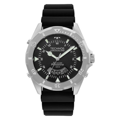 Relógio Technos Masculino Ref: Wt2050ayn/2p Skydiver Anadigi Prateado
