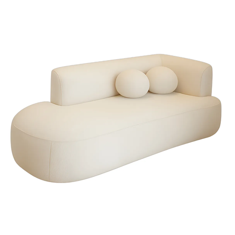 Sofá Orgânico Versátil Abby 210 Cm - Zahav Estofados:bouclê/off White