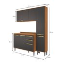 Ver imagem 2 de Armário de Cozinha Compacta 160cm Canela/Preto Elara Kappesberg
