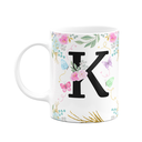 Ver imagem 1 de Caneca Floral - Inicial do Nome Letra K - 325ml