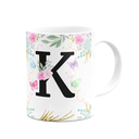 Ver imagem 2 de Caneca Floral - Inicial do Nome Letra K - 325ml