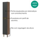 Ver imagem 4 de Paneleiro 2 Portas MDF 35x221 cm Kali 122286 Carvalho Toq Chumbo Nicioli