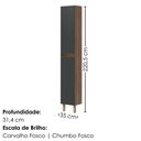 Ver imagem 3 de Paneleiro 2 Portas MDF 35x221 cm Kali 122286 Carvalho Toq Chumbo Nicioli