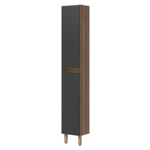 Paneleiro 2 Portas MDF 35x221 cm Kali 122286 Carvalho Toq Chumbo Nicioli