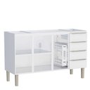 Ver imagem 2 de Gabinete de Aço para Pia 150cm 3 Portas 4 Gavetas Flora Cozimax Branco