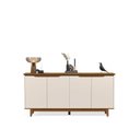 Ver imagem 2 de Aparador Buffet Sala Flow 4 Portas com Pés de Madeira - Rede Móveis