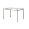Mesa Jantar Malva Tampo Vidro 140cm Branco - 1