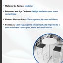 Ver imagem 4 de Conjunto Mesa Alta Bar Bistrô Redonda Branca 2 Banquetas Estofado Ind White Don Castro