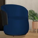 Ver imagem 1 de Poltrona Organica Beatriz Suede Azul Marinho C/ Composê Corano Preto - Lm Decor