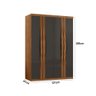 Guarda Roupa Solteiro Dunas Mdf 4 Portas e 2 Gavetas Moderna - 3