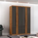Ver imagem 1 de Guarda Roupa Solteiro Dunas Mdf 4 Portas e 2 Gavetas Moderna