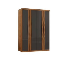 Guarda Roupa Solteiro Dunas Mdf 4 Portas e 2 Gavetas Moderna - 2