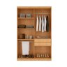 Guarda Roupa Solteiro Dunas Mdf 4 Portas e 2 Gavetas Moderna - 5