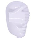 Ver imagem 4 de Escultura Decorativa Máscara Cego em Cerâmica Branco 25x15x14 cm - D’Rossi