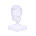 Ver imagem 1 de Escultura Decorativa Máscara Cego em Cerâmica Branco 25x15x14 cm - D'Rossi