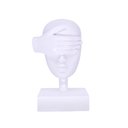 Ver imagem 3 de Escultura Decorativa Máscara Cego em Cerâmica Branco 25x15x14 cm - D’Rossi