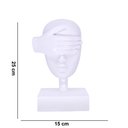 Ver imagem 5 de Escultura Decorativa Máscara Cego em Cerâmica Branco 25x15x14 cm - D'Rossi