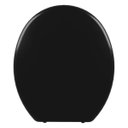 Ver imagem 1 de Assento Vaso Sanitário Slim Almofadado Preto + Lixeira Preta 6l Redondo com Tampa